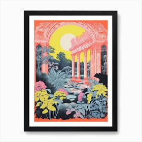 Gradens At The Palace Of Fine Arts Abstract Riso Style 4 Art Print