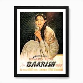 Bollywood Movie Poster, Baarish, Young Woman Art Print