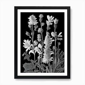 Speedwell Wildflower Linocut Art Print