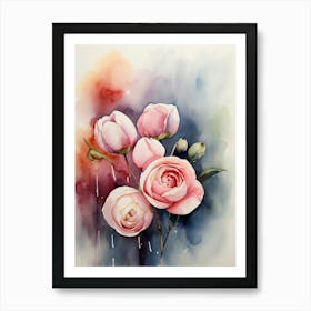 Watercolor Roses 10 Art Print