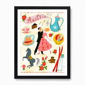 Screenprint Vintage Travel Austria Art Print