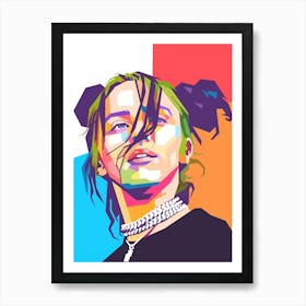 Billie Eillish wpap art style Art Print