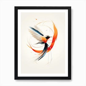 Bird Minimalist Abstract 1 Art Print