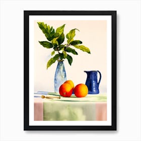 Loquat Italian Watercolour fruit Art Print