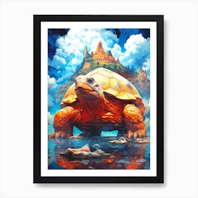 Turtle In A Castle 1 Art Print