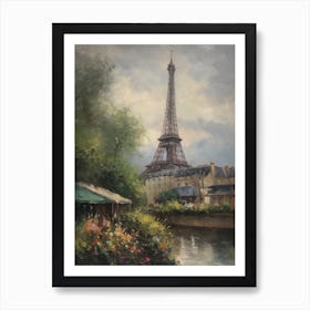 Eiffel Tower Paris France Pissarro Style 7 Art Print