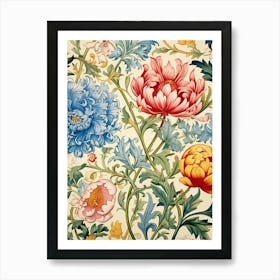 Floral Wallpaper 369 Art Print