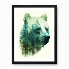 Bear In The Forest 4 Art Print