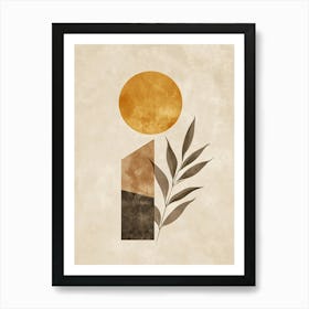 Sun And A Leaf Art Print