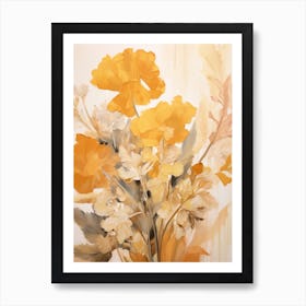 Fall Flower Painting Marigold 1 Art Print