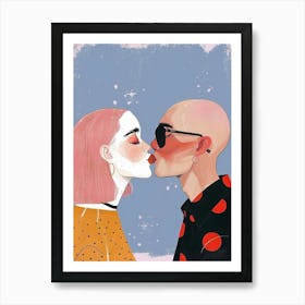 Kissing Couple 4 Art Print