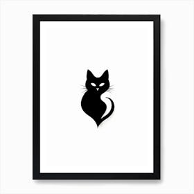 Simple Cat Heart Art Print