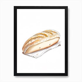 Pide Bakery Product Quentin Blake Illustration Art Print