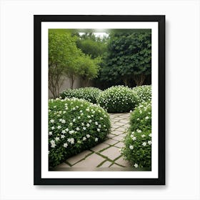 White Flower Garden 2 Art Print