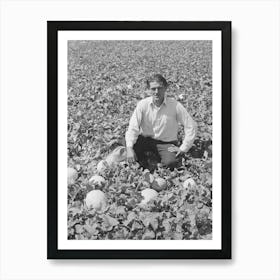 Mr Ernest W Kirk Jr, Fsa (Farm Security Administration) Client, With Honeydew Melons Grown On His Farm Art Print