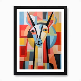 Giraffe Abstract Pop Art 7 Art Print