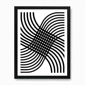 Abstract Wavy Lines 4 Art Print