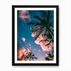 Sunset Palm Trees 3 Art Print