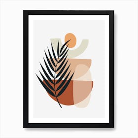 Abstract Tropical Palm Leaf Art Print