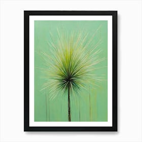 Green Australian Native Flower Grasstrees Artwork Art Print