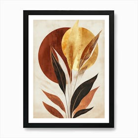 Abstract Leaves Canvas Print 1 Art Print