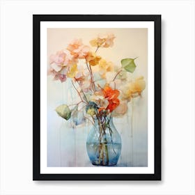 Abstract Flower Painting Hydrangea 3 Art Print