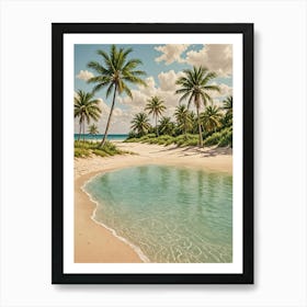 Tropical Beach Art Print