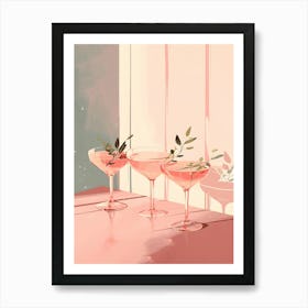 Pink Cocktail 1 Art Print