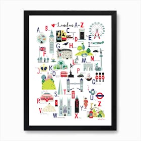 London Alphabet Art Print