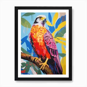 Colourful Bird Painting Falcon 5 Art Print