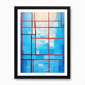 Mondrian Abstract Geometric Illustration 10 Art Print