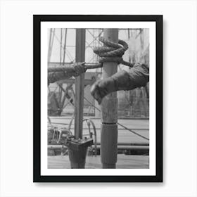 Untitled Photo, Possibly Related To Detail Of Screwing One Pipe Into Another,Oil Field Drilling Operations, Kilgore, Art Print