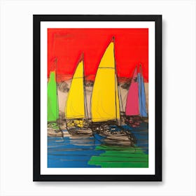 Sailing Pop Art 2 Art Print