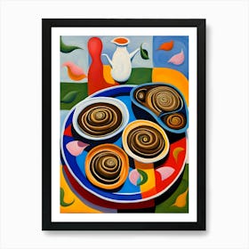 Chocolate Swirls Art Print