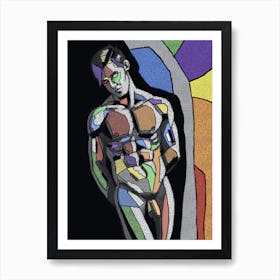 Nude Man abstract Art Print