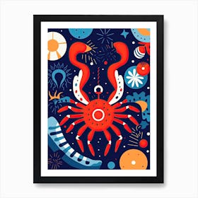 Scorpio Illustration Zodiac Star Sign 2 Art Print