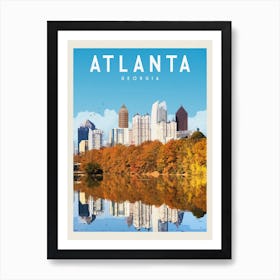 Atlanta Georgia Travel Poster Art Print