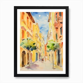 Rimini, Italy Watercolour Streets 2 Art Print