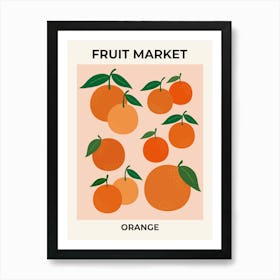 Fruit Market Orange Art Print