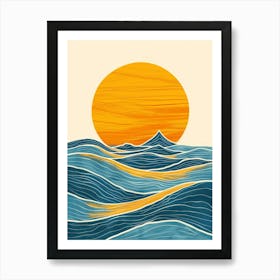 Sunset Over The Ocean 48 Art Print