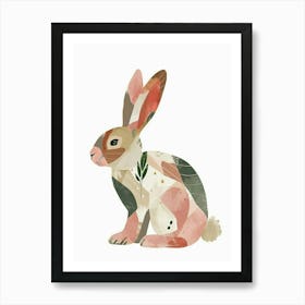Harlequin Rabbit Kids Illustration 1 Art Print