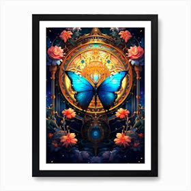 Butterfly In The Night Art Print