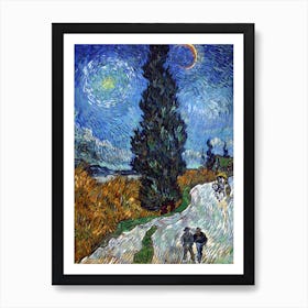 Country Road In Provence By Night, Vincent Van Gogh Art Print