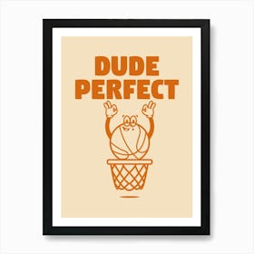 Retro Wall Art Retro Prints Home Decor Retro Print Illustration Dude Perfect Basketball Art Print Retro Home Decor Art Print