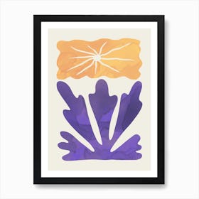 Watercolor Flower In Purple Art Print