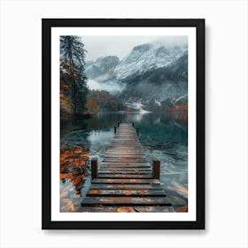 Dock At Lake Art Print