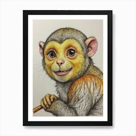 Monkey Art Print