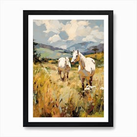 Horses Painting In Cotacachi, Ecuador 4 Art Print