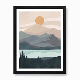 Sunrise In The Mountains 2 Art Print