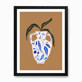 Dynasty Vase With Citrus Blossoms Art Print